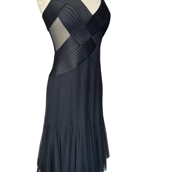 Womens‎ JS Collection Black Mini Slip Dress Spaghetti Strap Sheer Mesh Size 10 - Picture 3 of 12